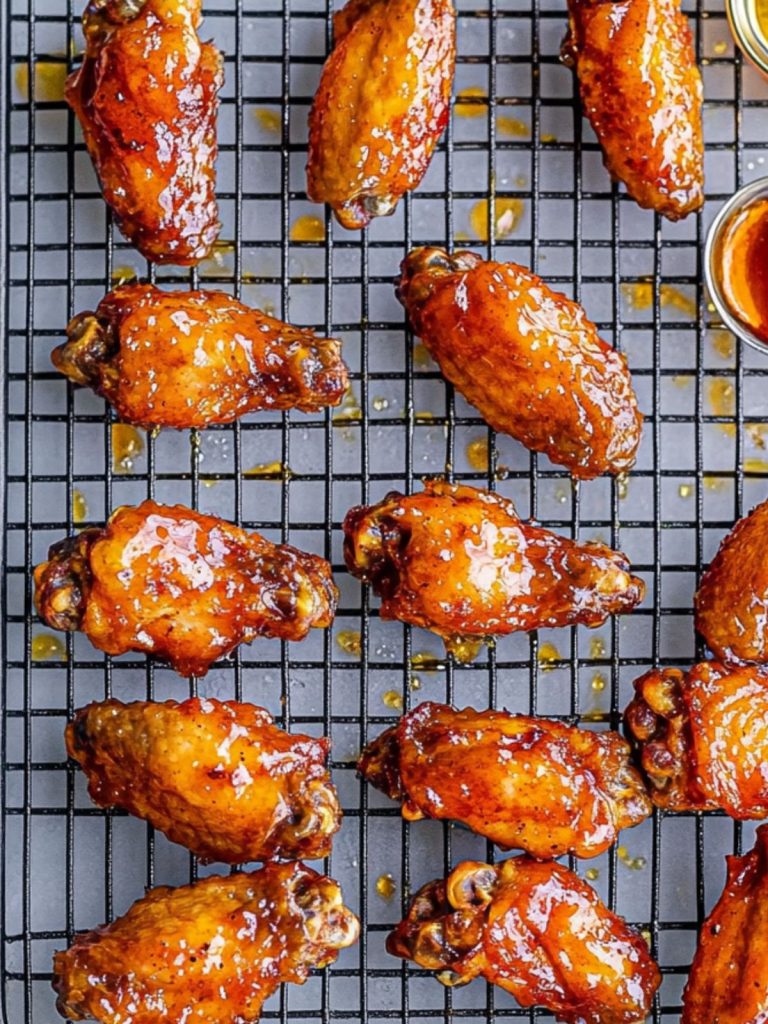 Hot Honey Peach Wings Hot Wings with Honey and Peach (3)