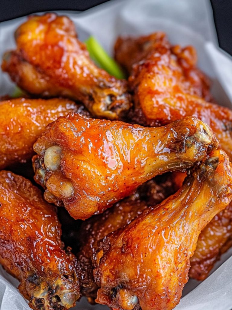 Hot Honey Peach Wings Hot Wings with Honey and Peach (5)