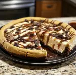 Deep Dish Cookie Dough Cheesecake Pizza
