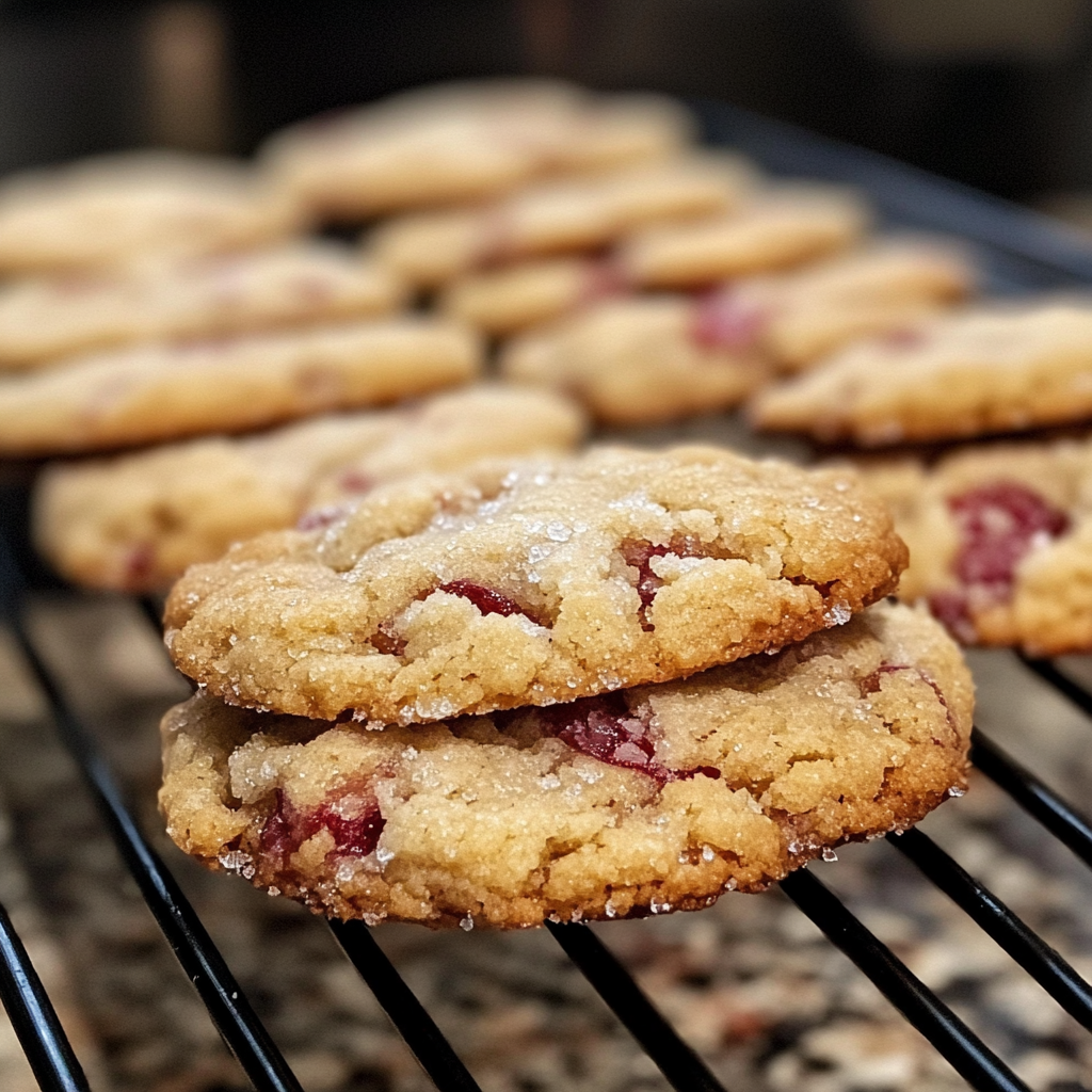 Rhubarb Shortbread Cookies
