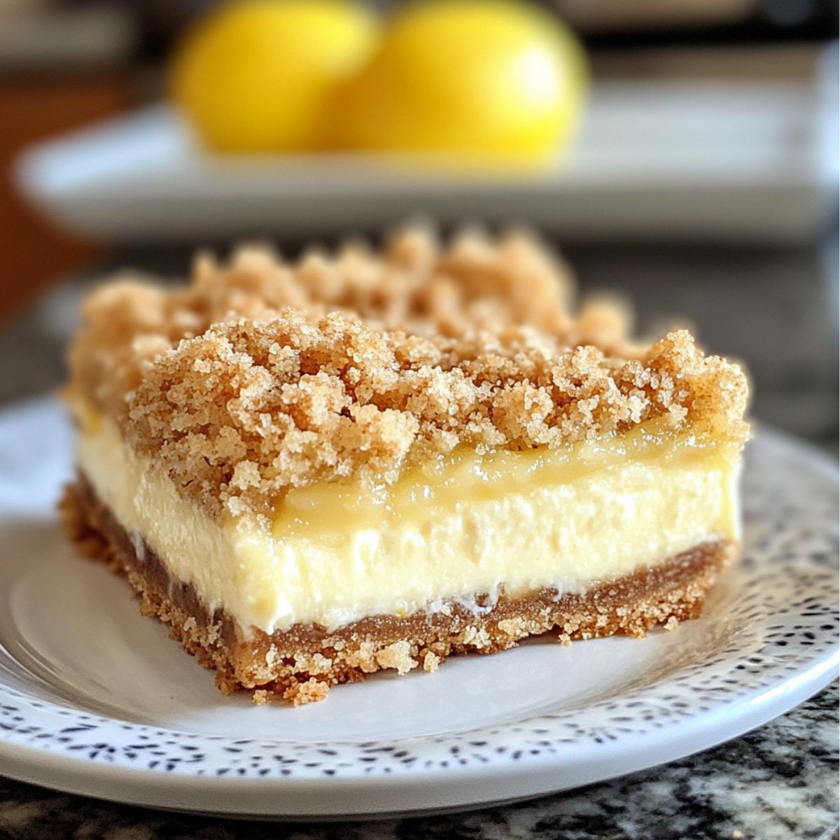 Creamy Lemon Cheesecake Crumb Bars