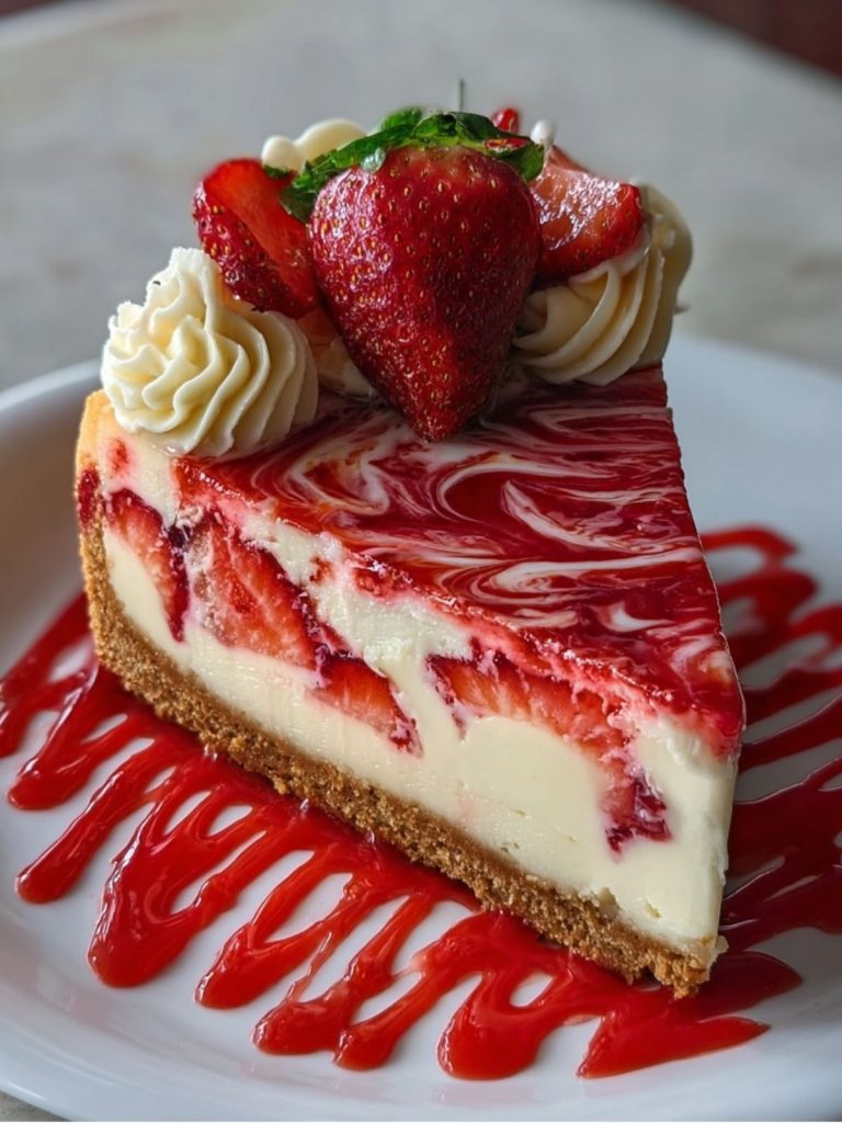 White Chocolate Strawberry Cheesecake (4)