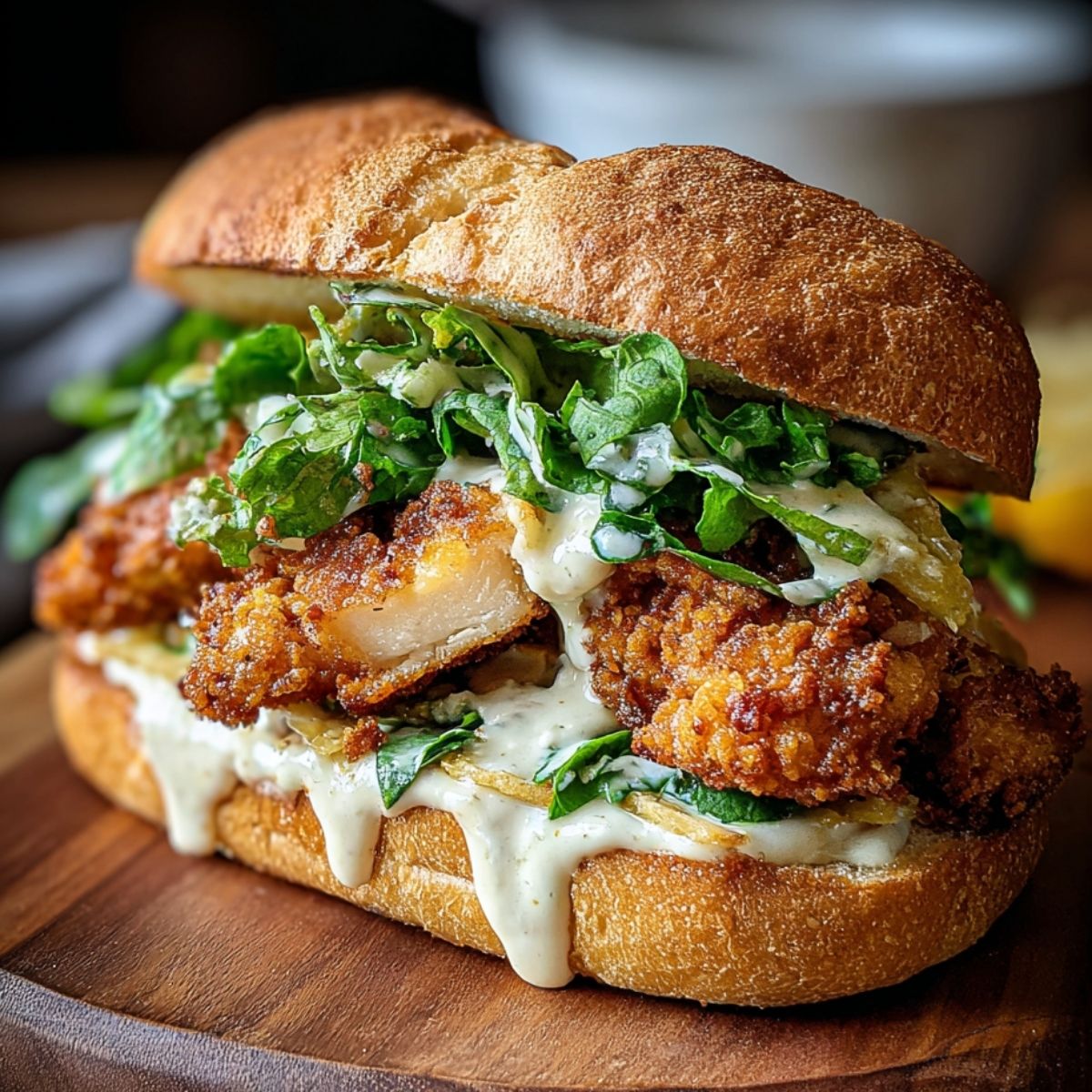 Crispy Chicken Caesar Sandwich