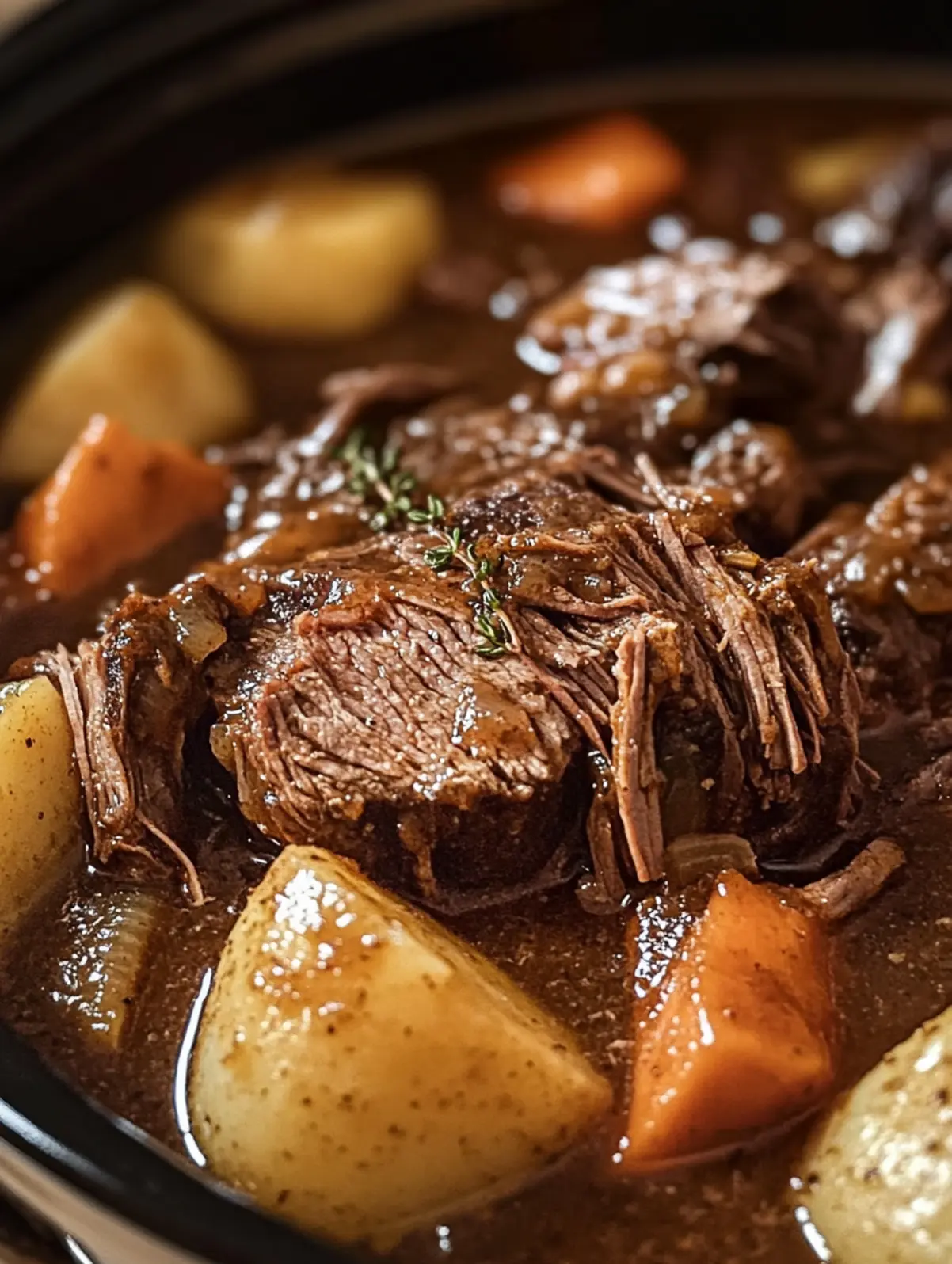 Slow Cooker Beef Pot Roast with Rich Gravy and Veggies